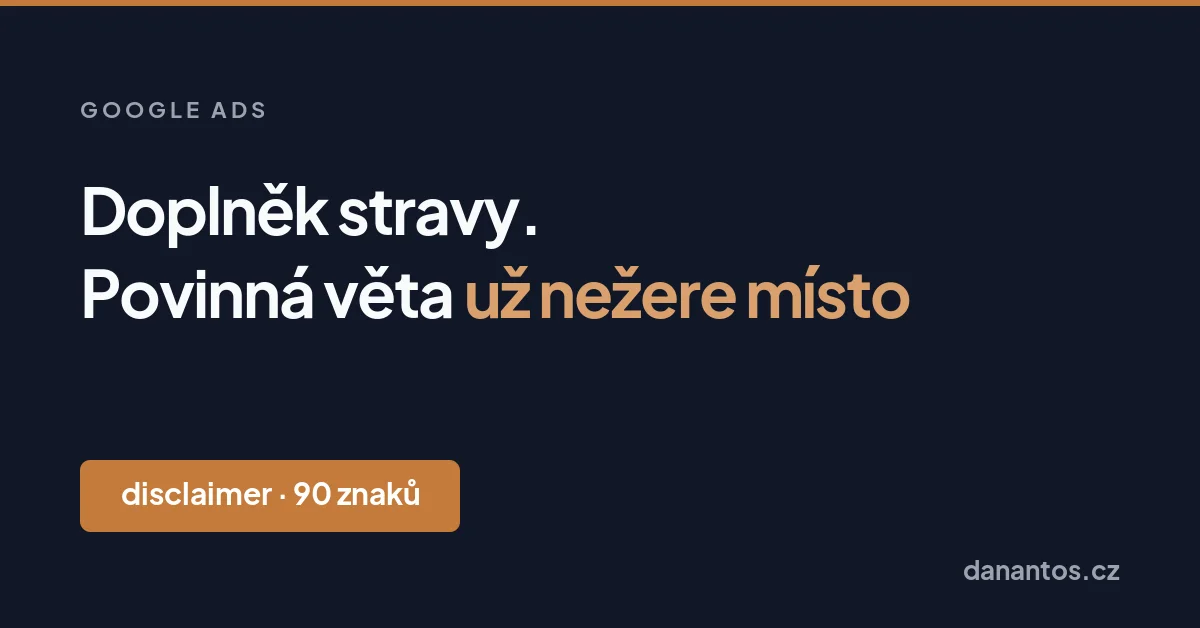 Reklama na doplňky stravy: povinná věta už nežere místo v inzerátu